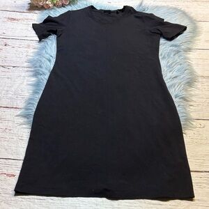 Theory Black Short Sleeve T Shirt Mini Dress sz M